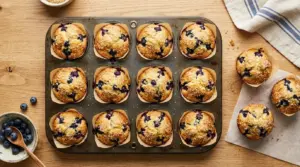 Sourdough Discard Blueberry Muffins Recipe