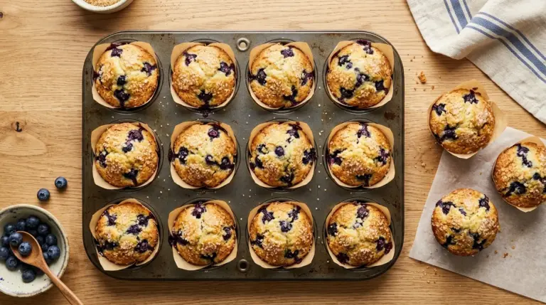 Sourdough Discard Blueberry Muffins Recipe