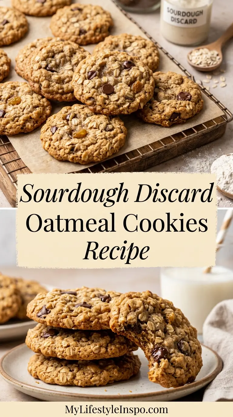 Sourdough Discard Oatmeal Cookies Recipe