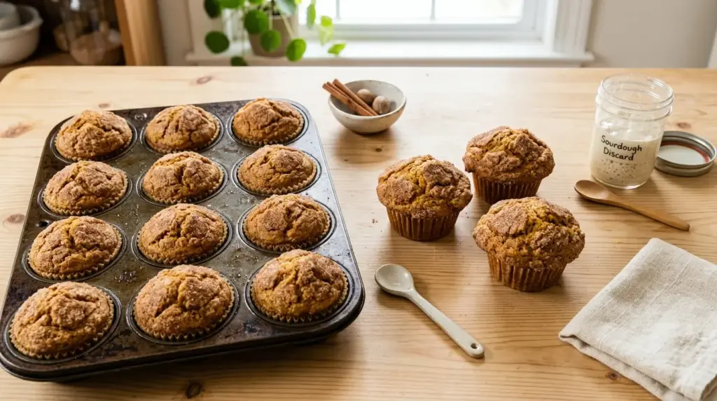 Sourdough Discard Pumpkin Muffins Recipe