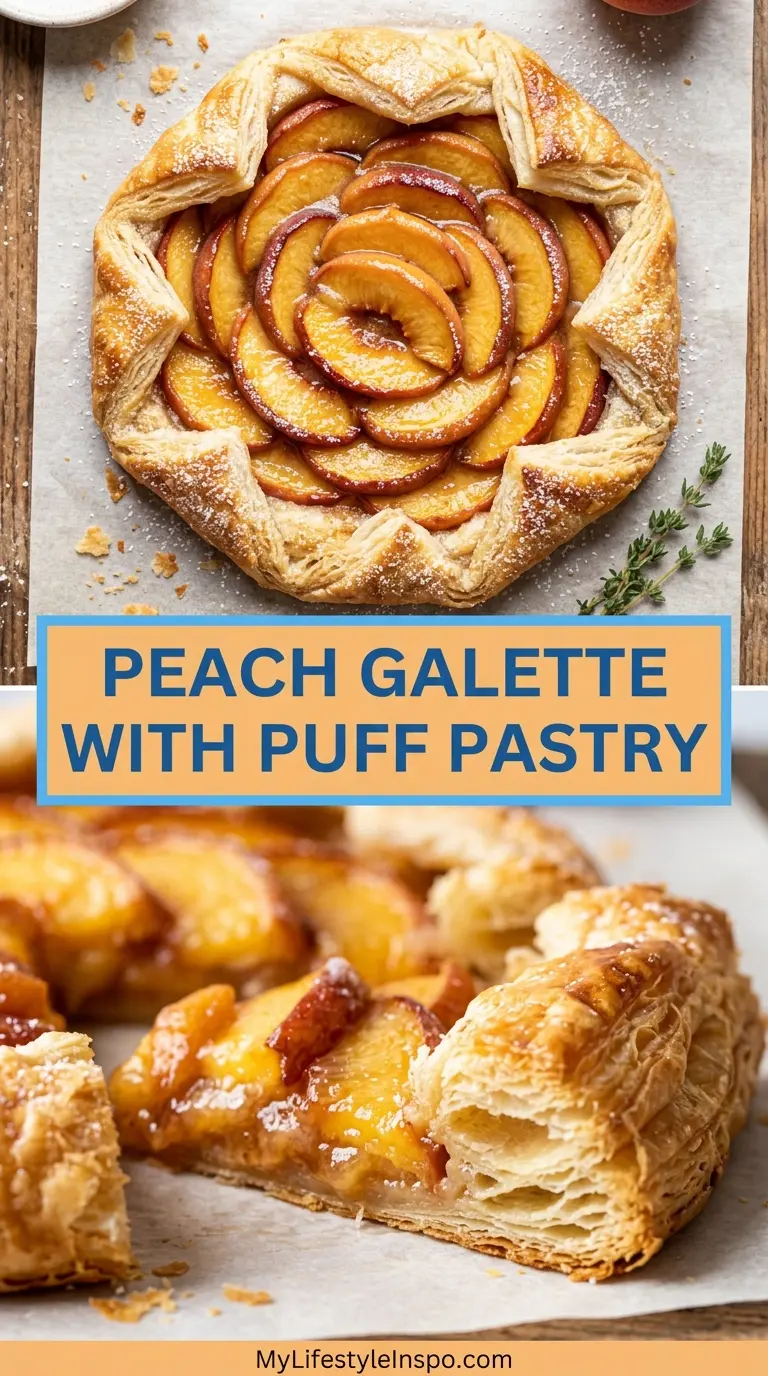 Peach Galette With Puff Pastry
