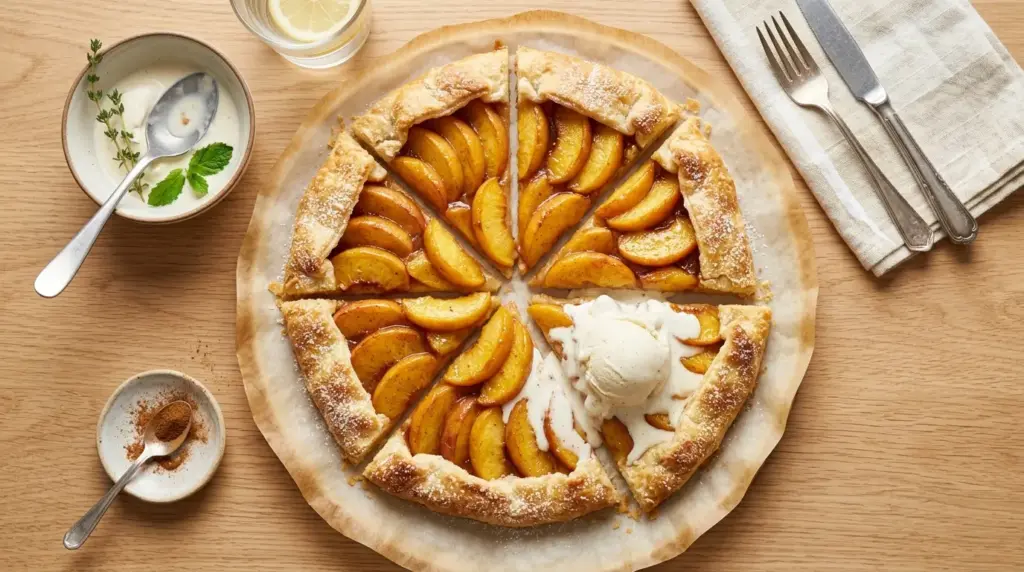 Peach Galette With Puff Pastry