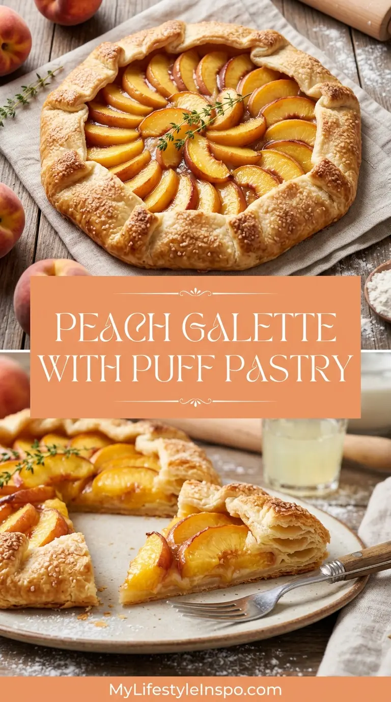 Peach Galette With Puff Pastry