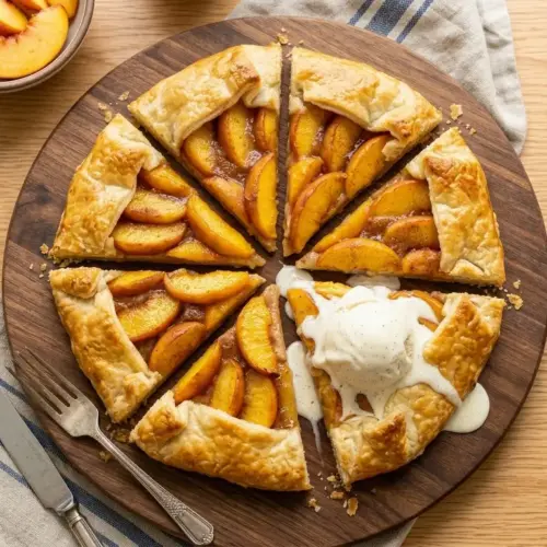 Peach Galette With Puff Pastry